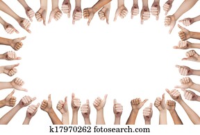 human hands showing thumbs up in circle human hands showing thumbs up in circle