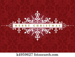 vetorial, ornate, natal, quadro