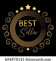 הכי טוב, מוכר, תג, לוגו, concept.