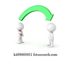 3D illustration depicting the conveying of an idea 3D illustration depicting the conveying of an idea