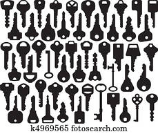 Assorted Key Silhouettes