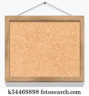 Cork board with wooden frame Cork board with wooden frame