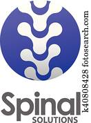 einfache, kreis, spinal, symbol einfache, kreis, spinal, symbol