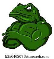 Frog Strong Mascot Frog Strong Mascot