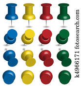Set of Color Pushpins