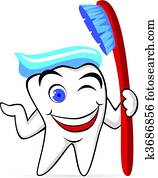 vector tooth character vector tooth character