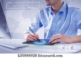 Graphic designer at work Graphic designer at work