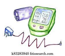 Medical tonometer art Medical tonometer art