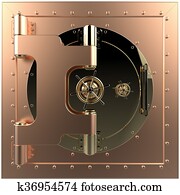 Vault door. 3D Vault door. 3D
