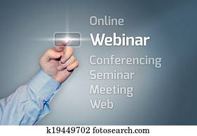 virtuell, touchscreen, webinar