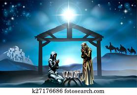 weihnachtsnativityszene