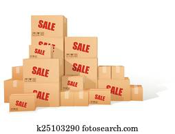 판지, boxes., 판매