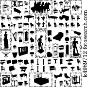 Antique Furniture Hundred Vector Antique Furniture Hundred Vector