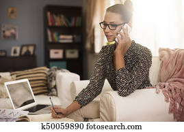 Businesswoman and small business at home Businesswoman and small business at home