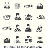 Corruption Black Icons