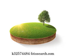 Cross section of little island