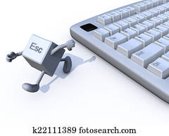 escape key run away from a keyboard escape key run away from a keyboard