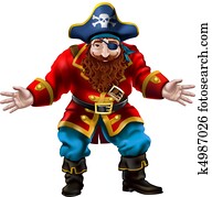 kalóz, a, vidám, tengerész