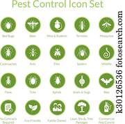 Pest Control Icon set Pest Control Icon set