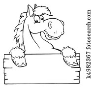 pferd, mit, a, unbelegtes zeichen pferd, mit, a, unbelegtes zeichen
