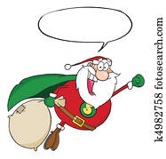 Santa Super Hero Flying Santa Super Hero Flying