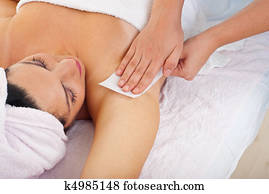 Waxing woman armpit Waxing woman armpit