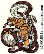 נחש, ו, tiger, הלחם