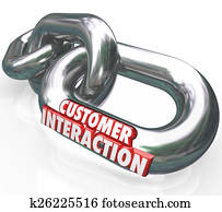 cliente, interacción, 3d, palabras, enlaces de cadena, sociedad, compromiso