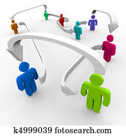 Connected People in Network