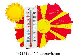 Heat in Macedonia concept. 3D rendering Heat in Macedonia concept. 3D rendering
