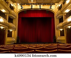 old theater stage and red curtain old theater stage and red curtain
