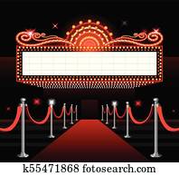 Theater sign movie premiere Theater sign movie premiere