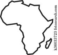 מפה, של, אפריקה