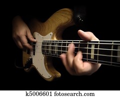 baixo elétrico, guitarra