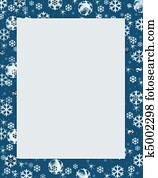 Blue Winter Border Blue Winter Border