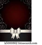 Christmas background with silver b Christmas background with silver b