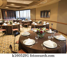 Empty restaurant dining room. Empty restaurant dining room.