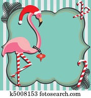 flamingo, weihnachtskarte flamingo, weihnachtskarte