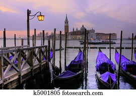Grand Canal Venice at dusk. Grand Canal Venice at dusk.