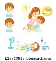 heatstroke, אמבולנס, עזרה ראשונה