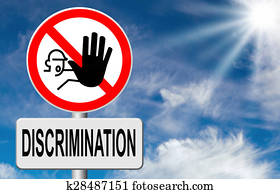 parada, discriminación, no, racismo