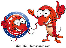 Shrimp showing thumbs up Shrimp showing thumbs up