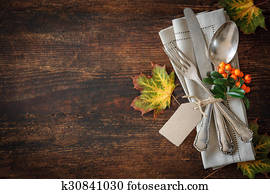 Thanksgiving autumn place setting