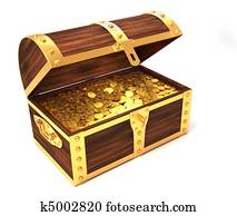 Wooden treasure chest Wooden treasure chest