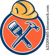 Builder Painter Carpenter Hammer Brush Builder Painter Carpenter Hammer Brush