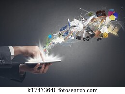 Business creativity with a tablet Business creativity with a tablet