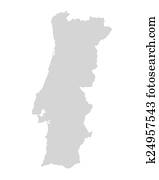 cinzento, mapa, de, portugal cinzento, mapa, de, portugal