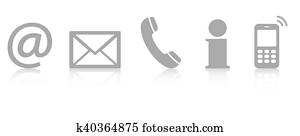 contact us icon set contact us icon set
