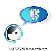 customer service contact us concept customer service contact us concept