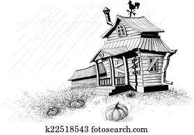 halloween, haus, schwarz halloween, haus, schwarz